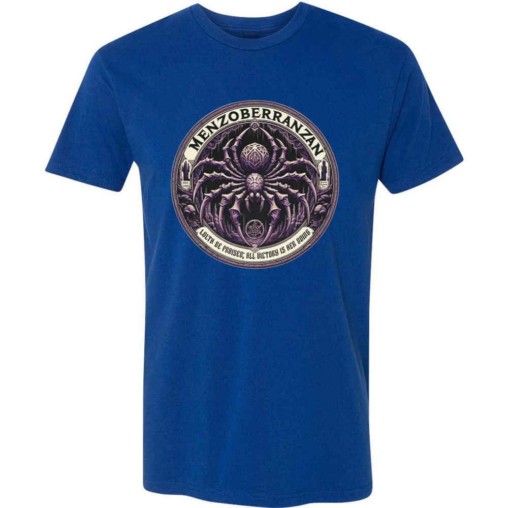 Menzoberranzan Lolth Be Praised Premium Unisex T-Shirt - Royal - 10
