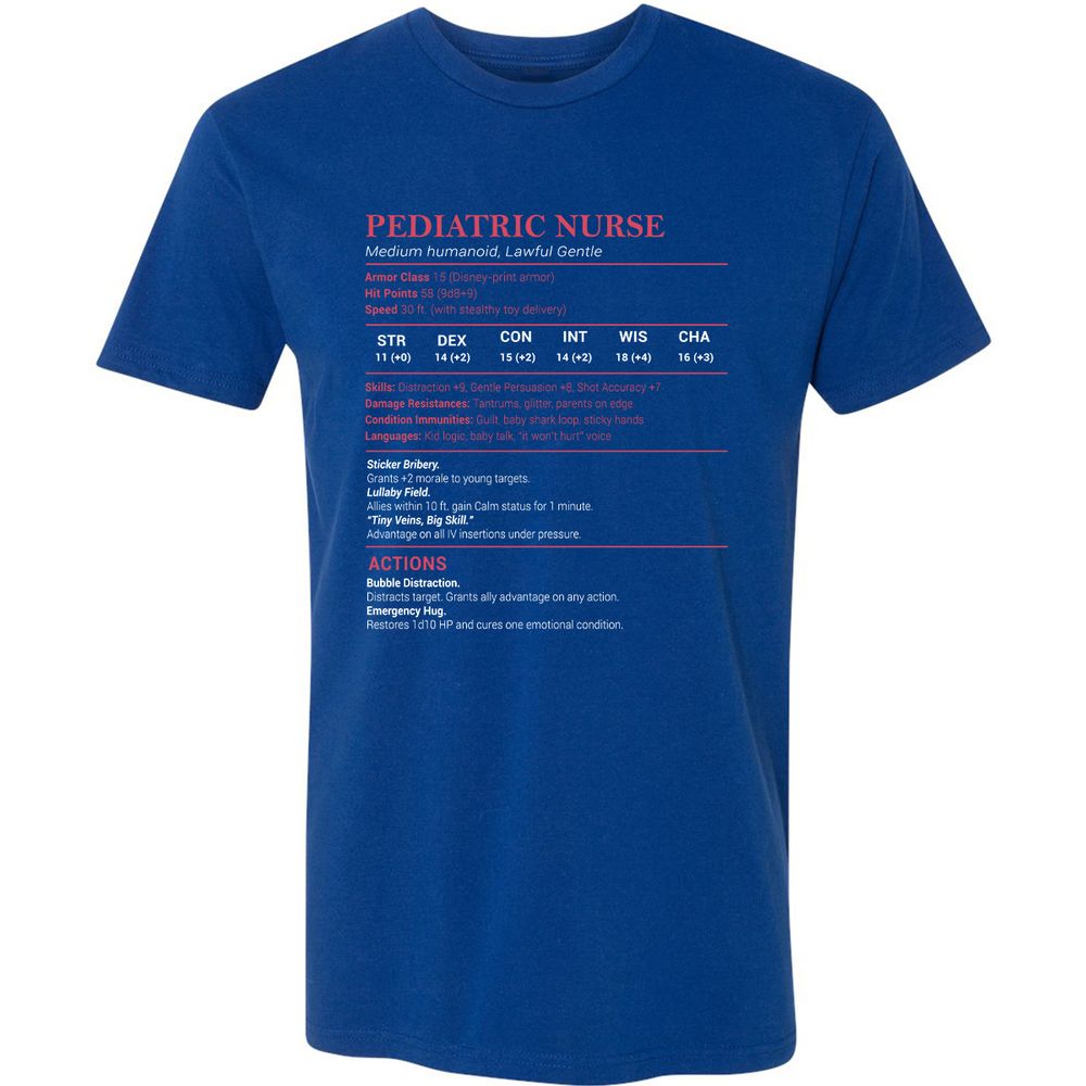 Pediatric Nurse Premium Unisex T-Shirt - Royal - 10