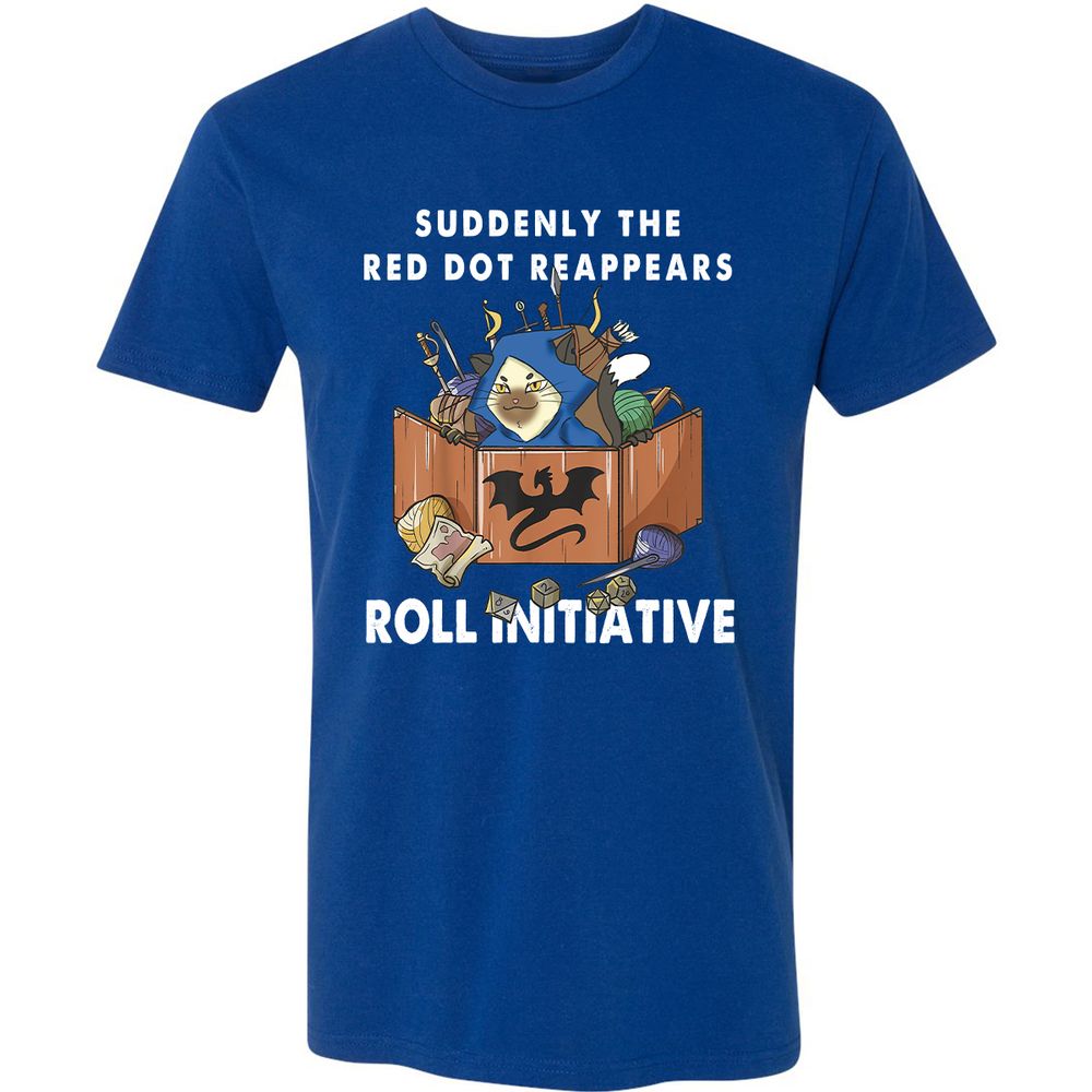 Suddenly The Red Dot Reappears Roll Initiative Premium Unisex T-Shirt - Royal - 10