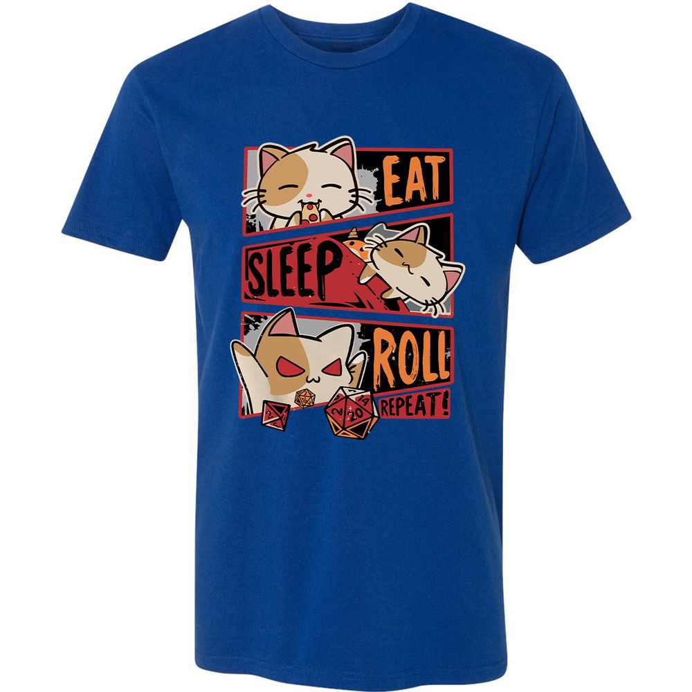 Eat Sleep Roll Repeat Premium Unisex T-Shirt - Royal - 10