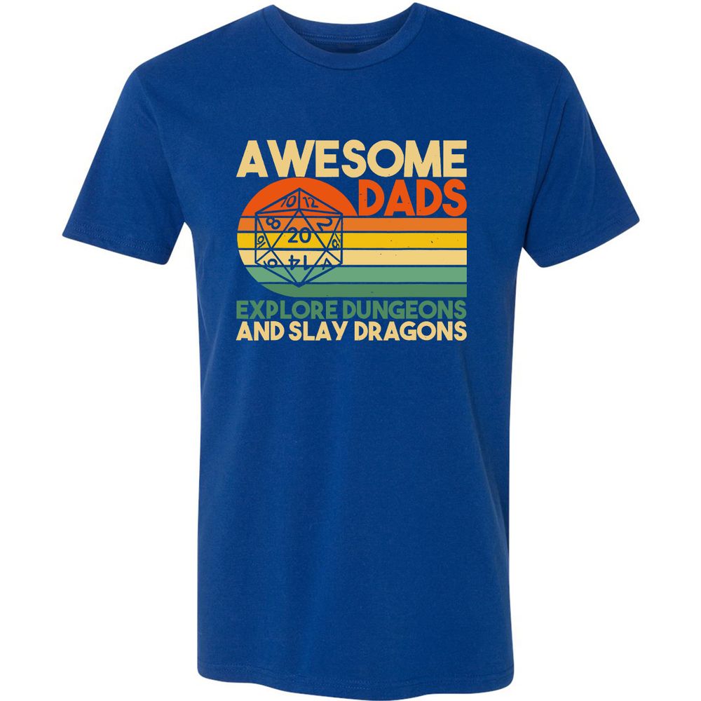 Awesome Dads Explore Dungeons Premium Unisex T-Shirt - Royal - 10