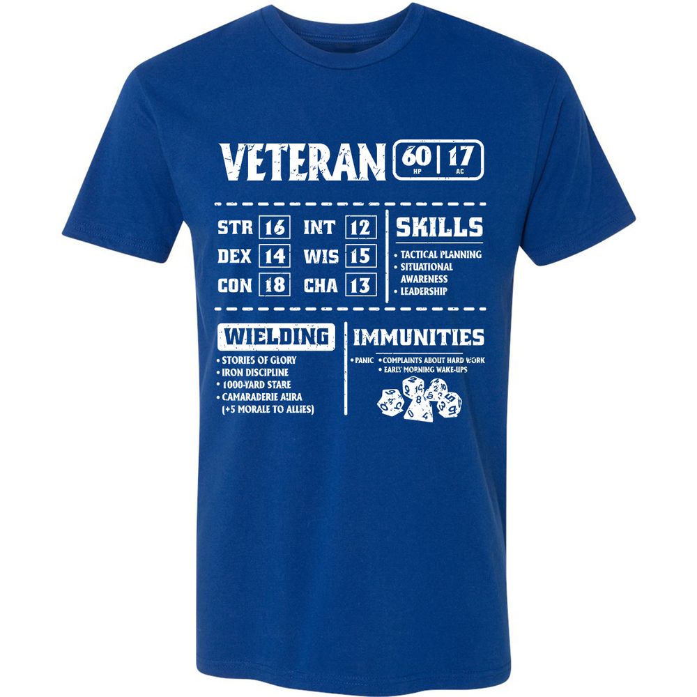 Veteran New Ver. Premium Unisex T-Shirt - Royal - 10