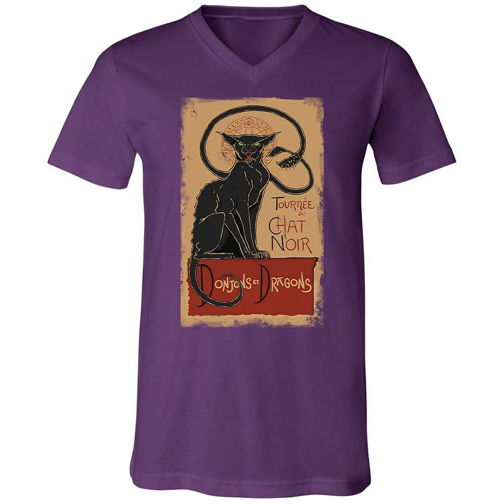 Tournee Du Chat Noir Unisex V-Neck T-Shirt - Team Purple - 10