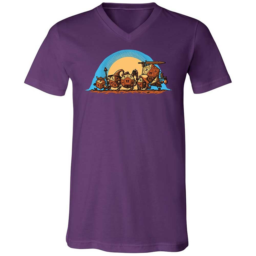 The Fellowship Of The Dice Unisex V-Neck T-Shirt - Team Purple - 10