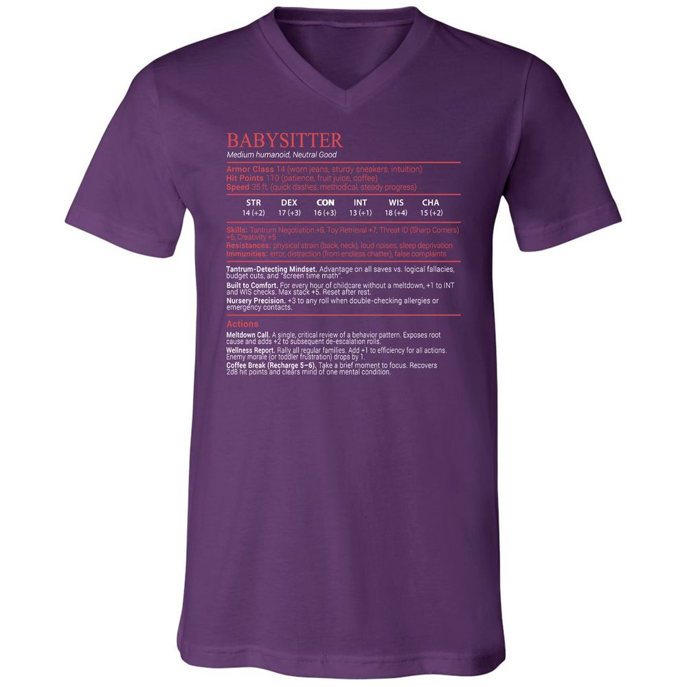 Baby Sitter Stats Block - Team Purple - 10