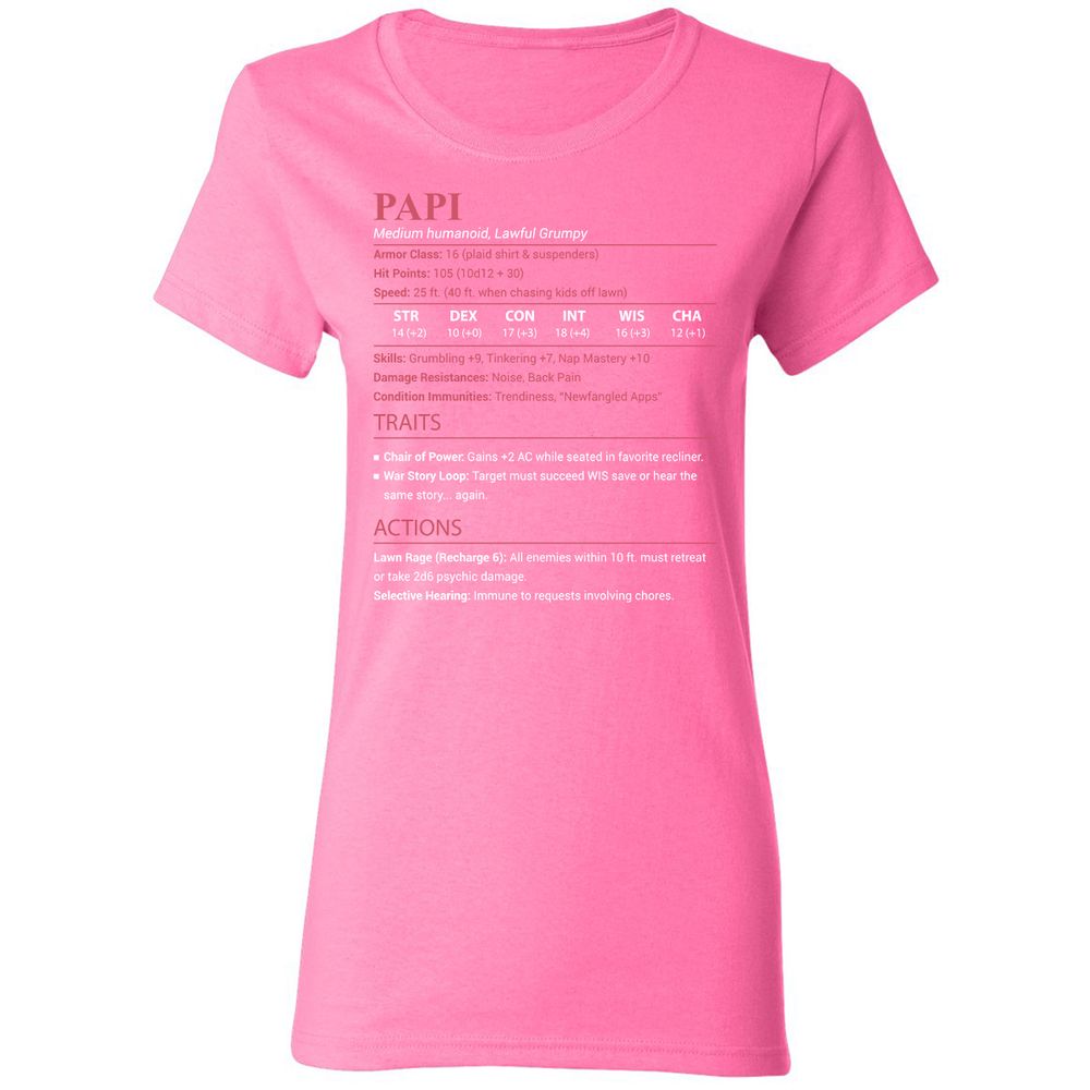 Papi Stats Women's T-Shirt - Azalea - 11