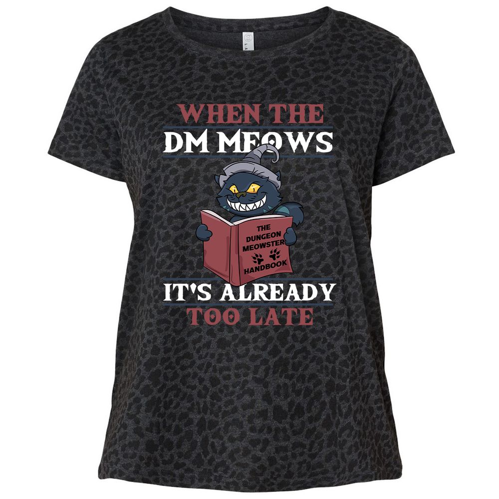 When The DM Meow Ladies Curvy Jersey - Black Leopard - 11