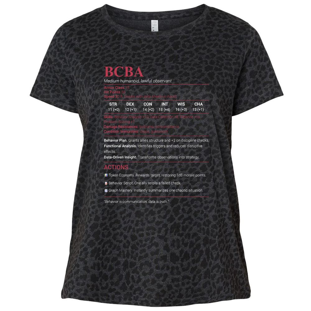BCBA Ladies Curvy Jersey - Black Leopard - 11