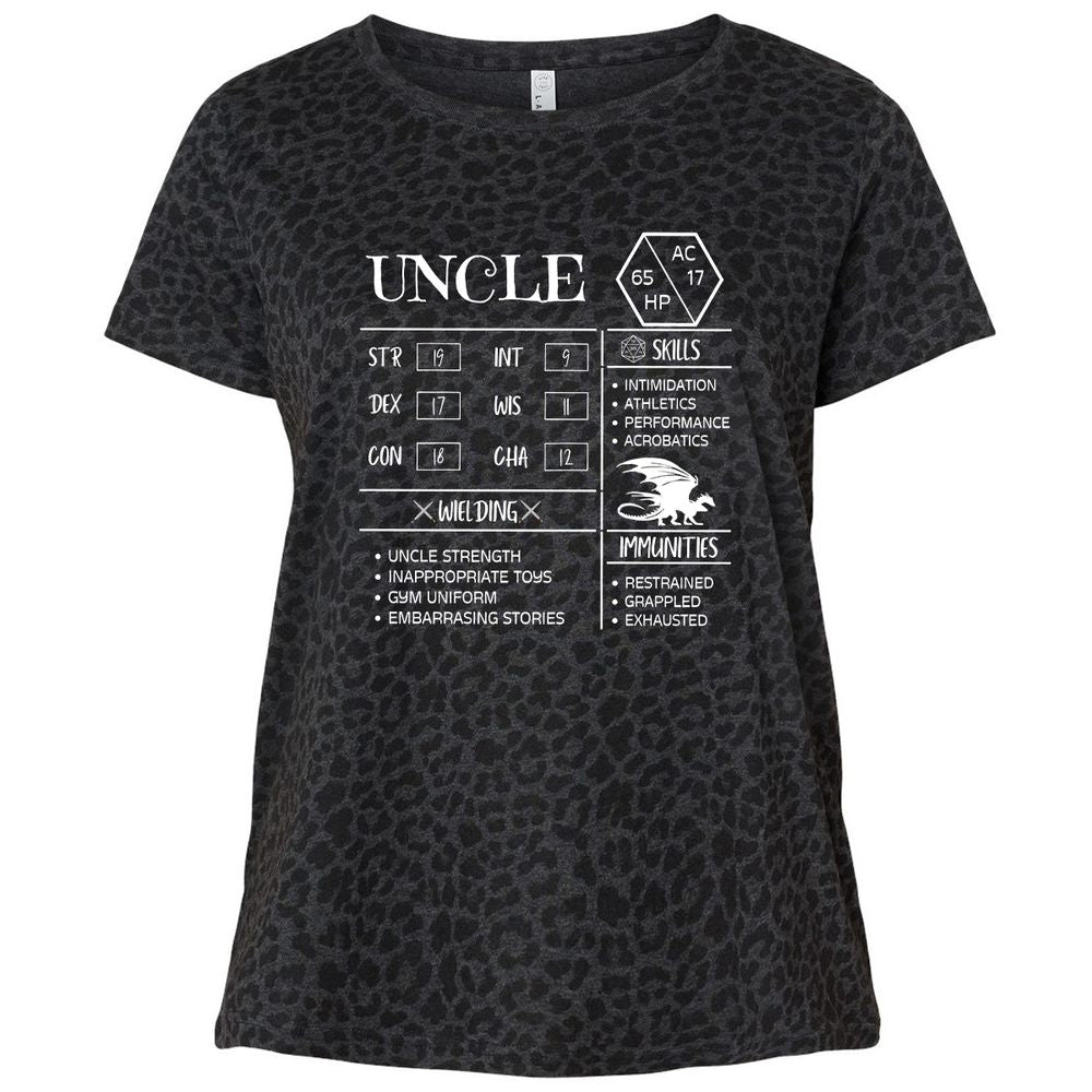 Uncle Stats 2 Ladies Curvy Jersey - Black Leopard - 11