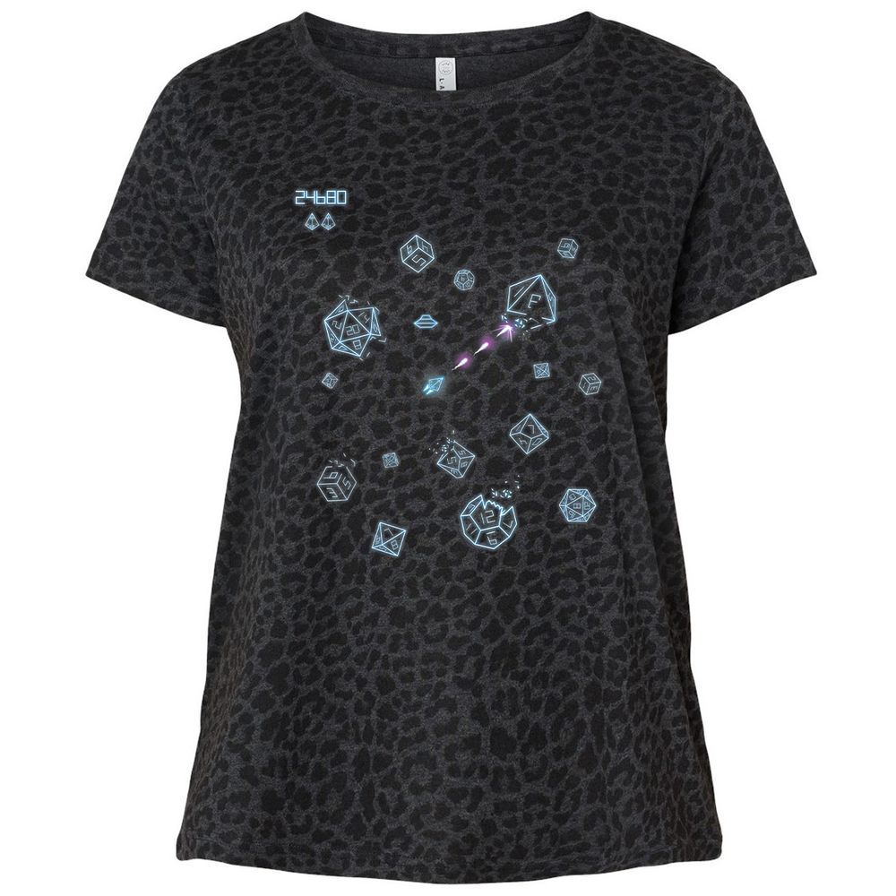 The Dices Game Ladies Curvy Jersey - Black Leopard - 11