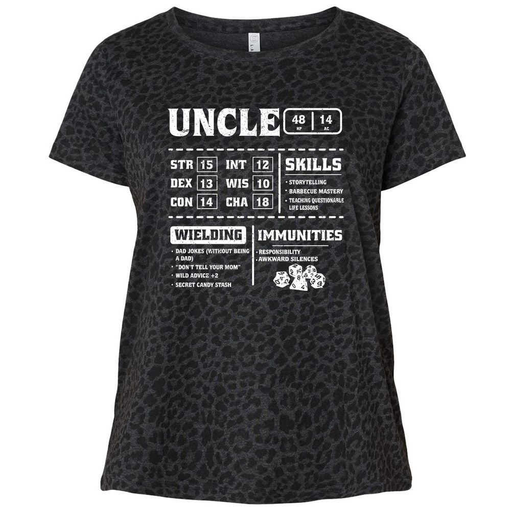 Uncle Stats Ladies Curvy Jersey - Black Leopard - 11