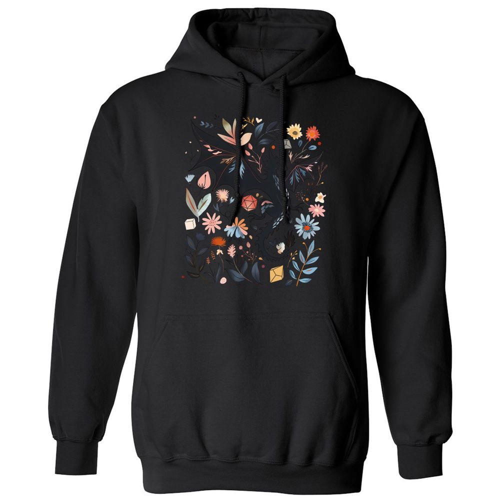 Floral DnD Dragon - Black - 11
