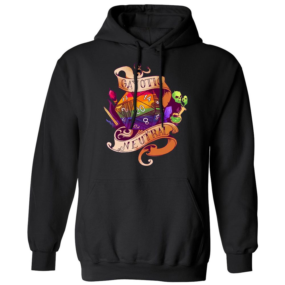 Gayotic Neutral Classic Unisex Hoodie - Black - 11