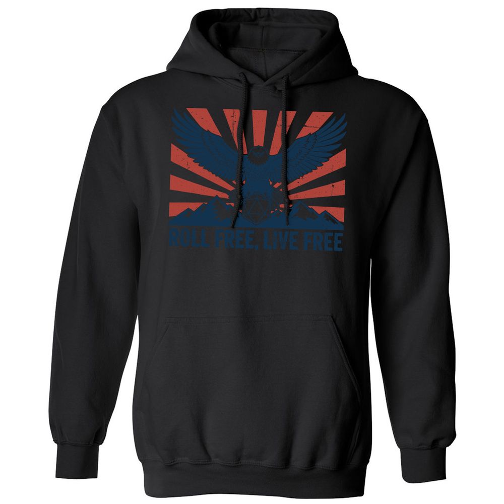 Roll Free, Live Free Classic Unisex Hoodie - Black - 11