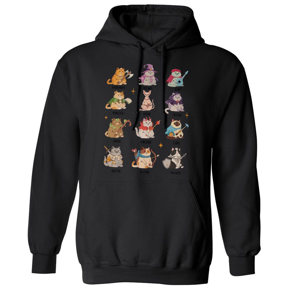 Dungeons And Cats Classic Unisex Hoodie - Black - 11