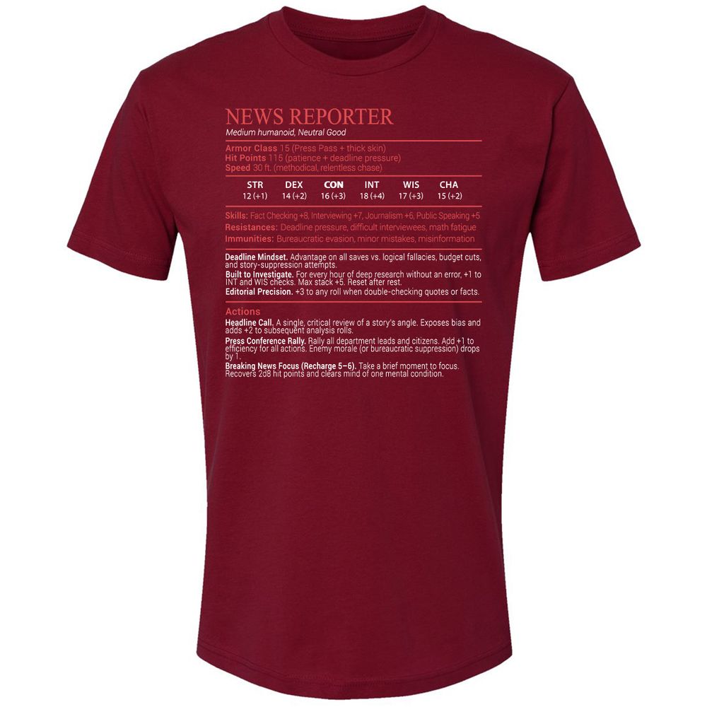 News Reporter Stats Block - Cardinal - 11