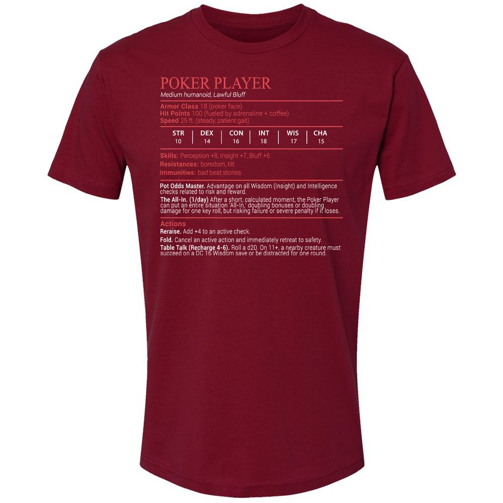 Poker Player Stats Block - Cardinal - 11