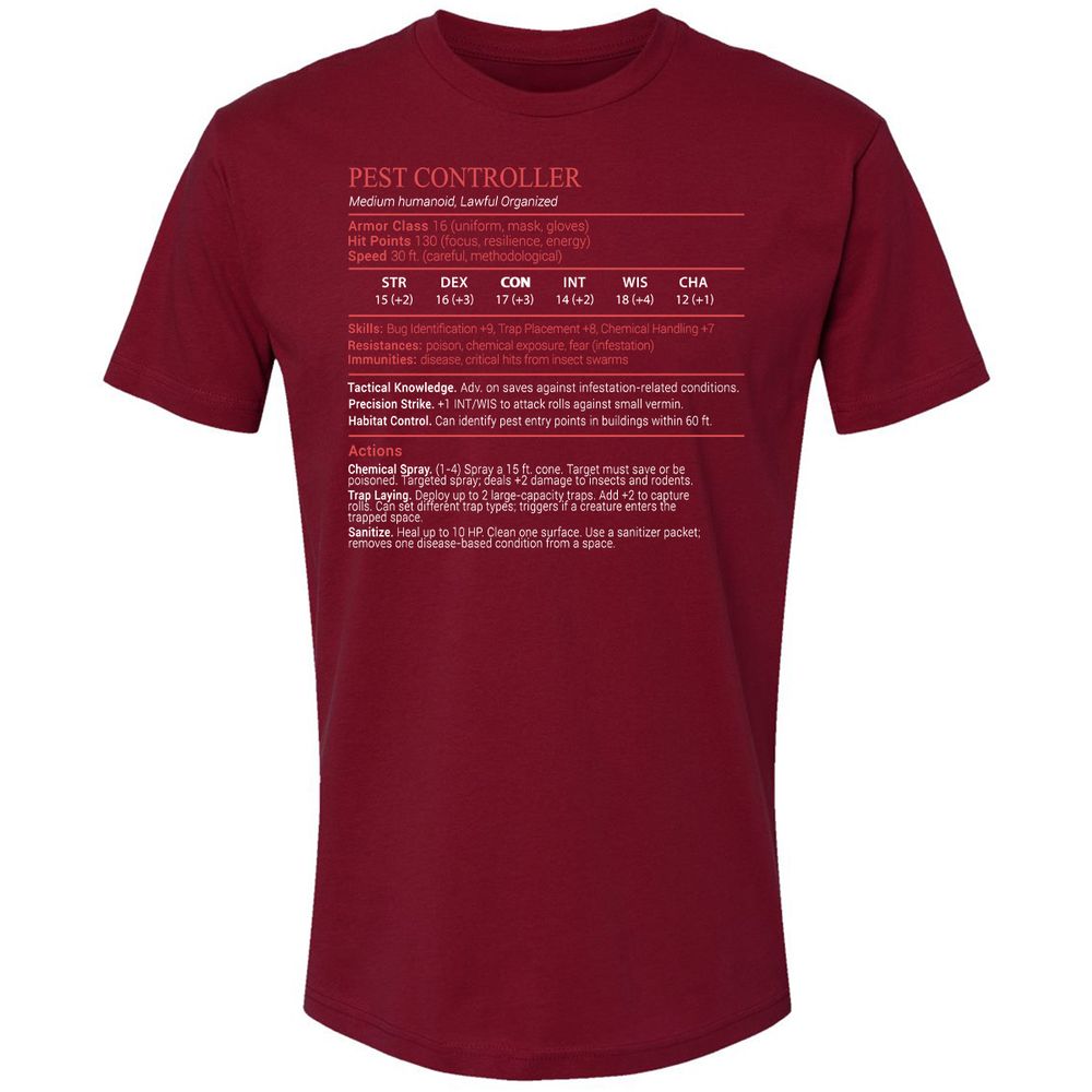 Pest Controller Stats Block - Cardinal - 11