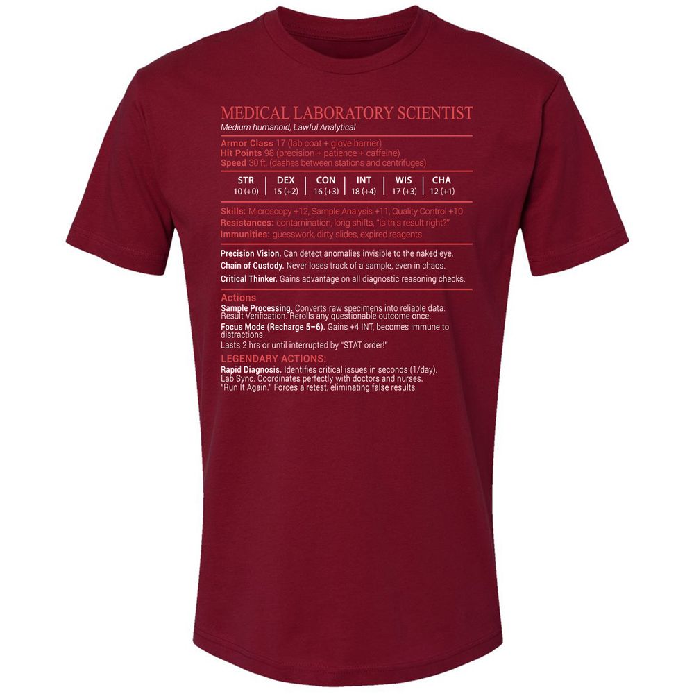 Medical Laboratory Scientist Stats Block - Cardinal - 11