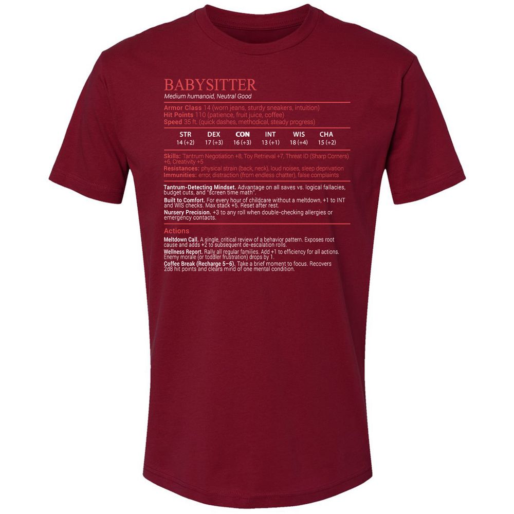 Baby Sitter Stats Block - Cardinal - 11