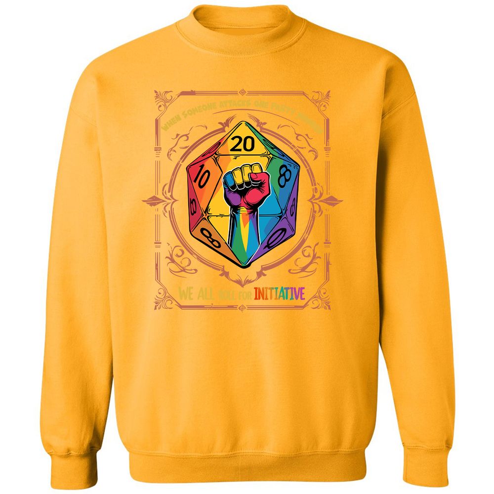 Roll For Initiative Classic Unisex Sweatshirt - Gold - 11