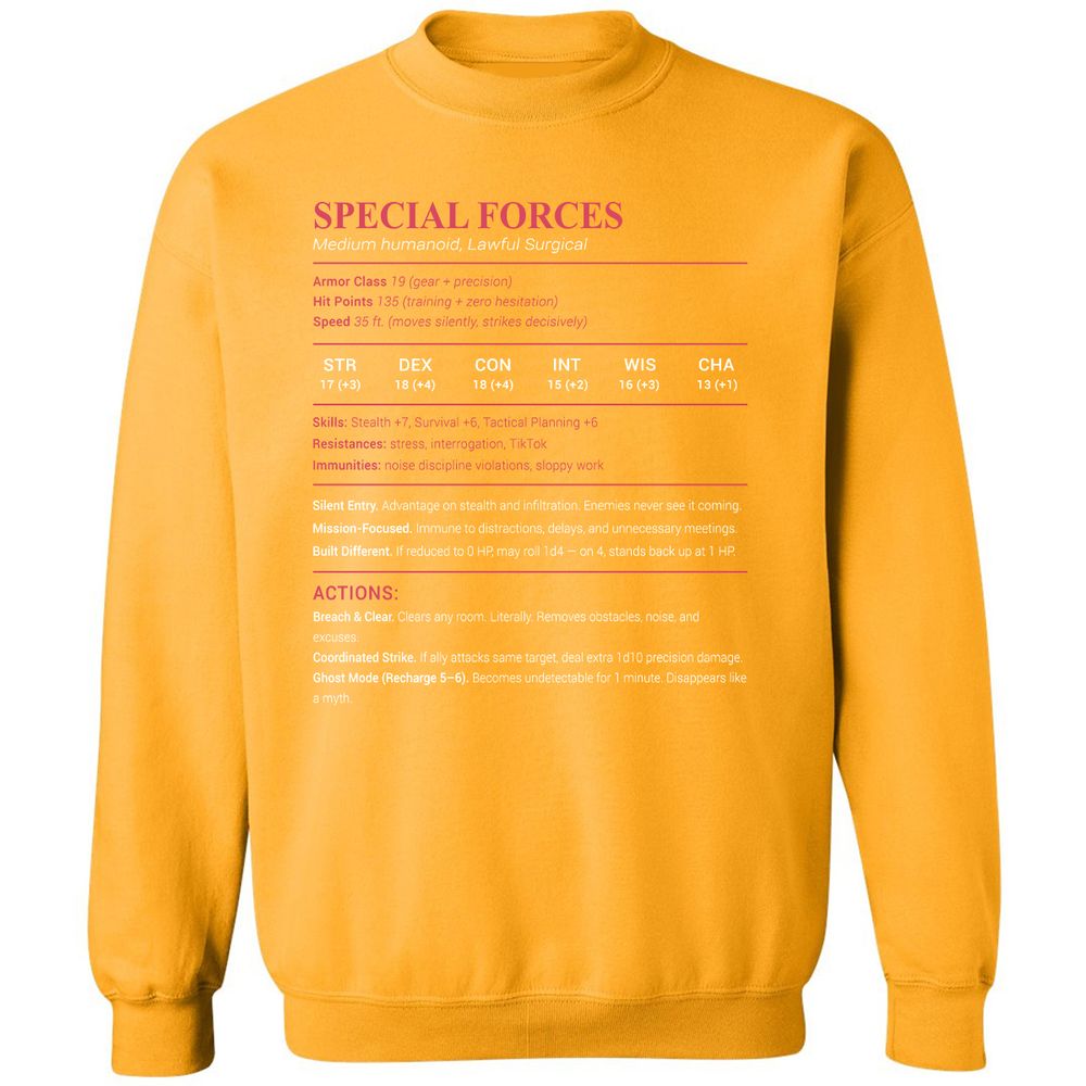 Special Forces Classic Unisex Sweatshirt - Gold - 11