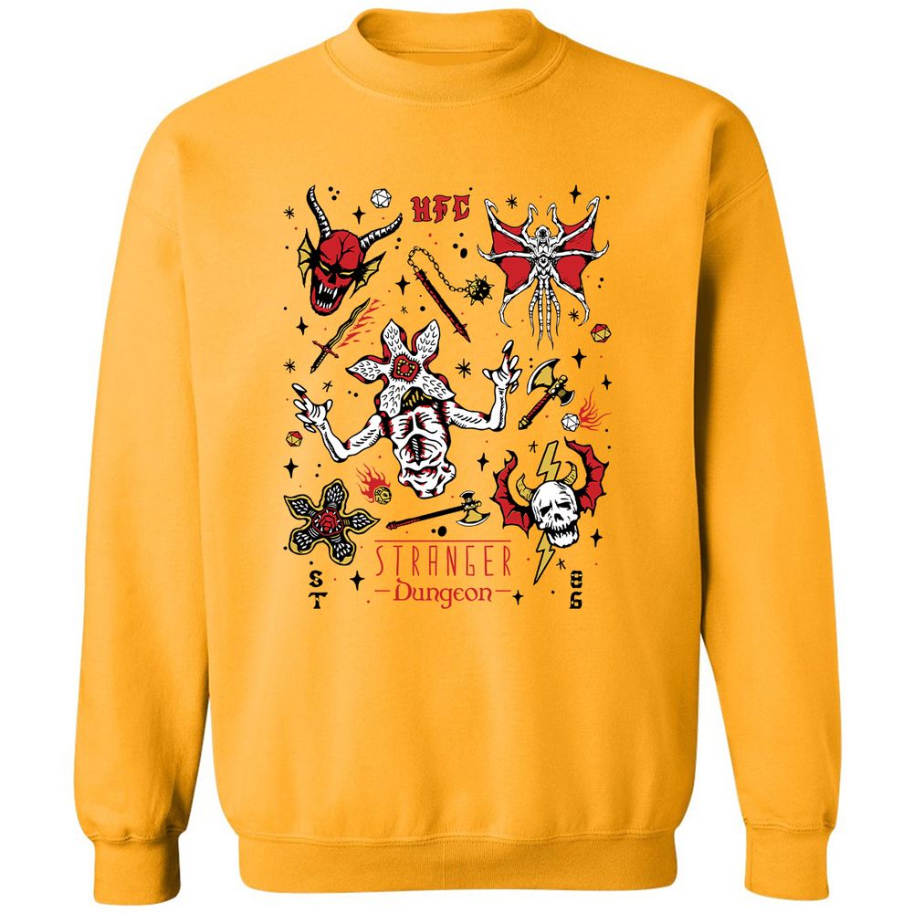 STRANGER DUNGEON Classic Unisex Sweatshirt - Gold - 11