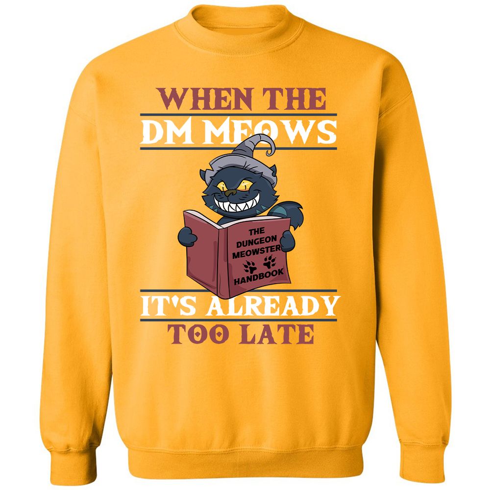 When The DM Meow Classic Unisex Sweatshirt - Gold - 11