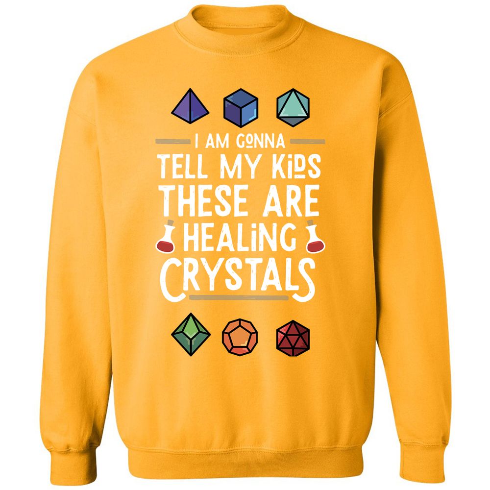 Healing Crystals Classic Unisex Sweatshirt - Gold - 11