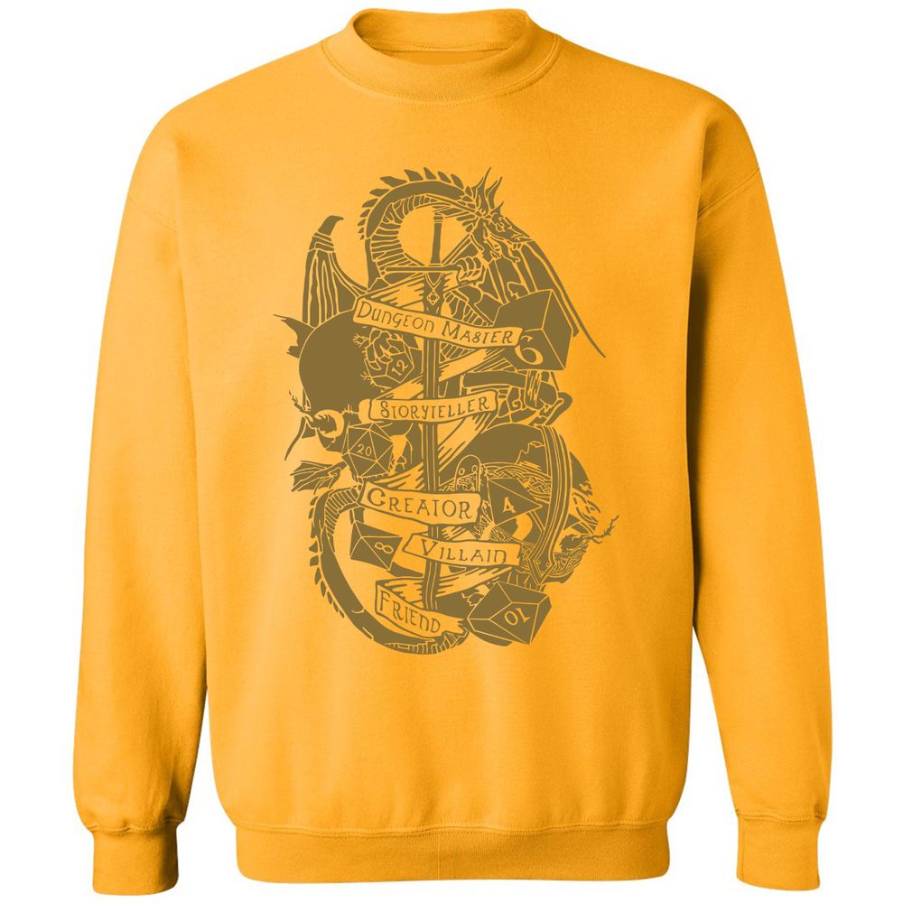 Dungeon Master Dragon Classic Unisex Sweatshirt - Gold - 11