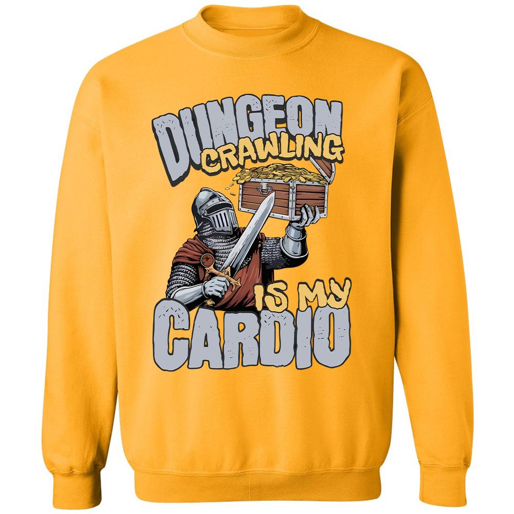 Dungeon Crawling Is My Cardio Classic Unisex Sweatshirt - Gold - 11