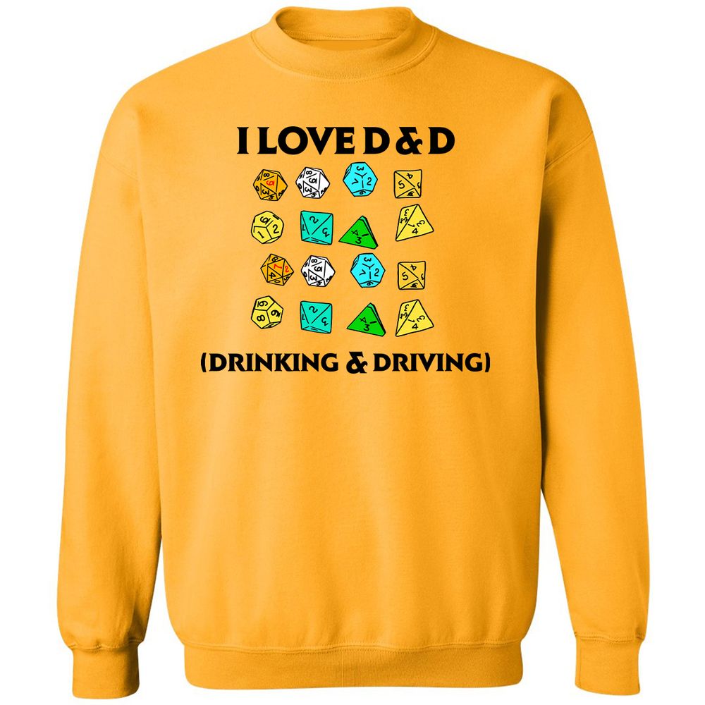 Drinking & Driving Classic Unisex Sweatshirt - Gold - 11