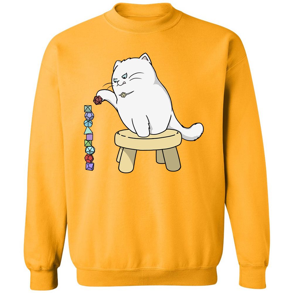 Cat Stacking Dice Classic Unisex Sweatshirt - Gold - 11