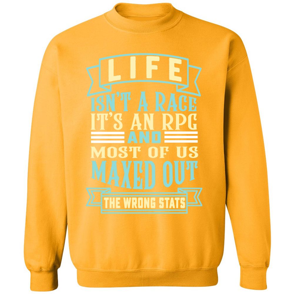 Life Is A RPG Classic Unisex Sweatshirt - Gold - 11