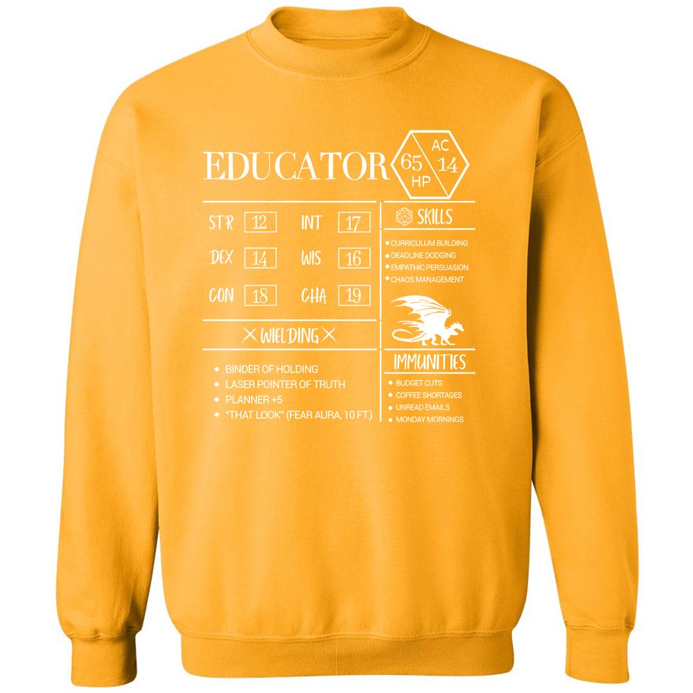 Educator New Classic Unisex Sweatshirt - Gold - 11