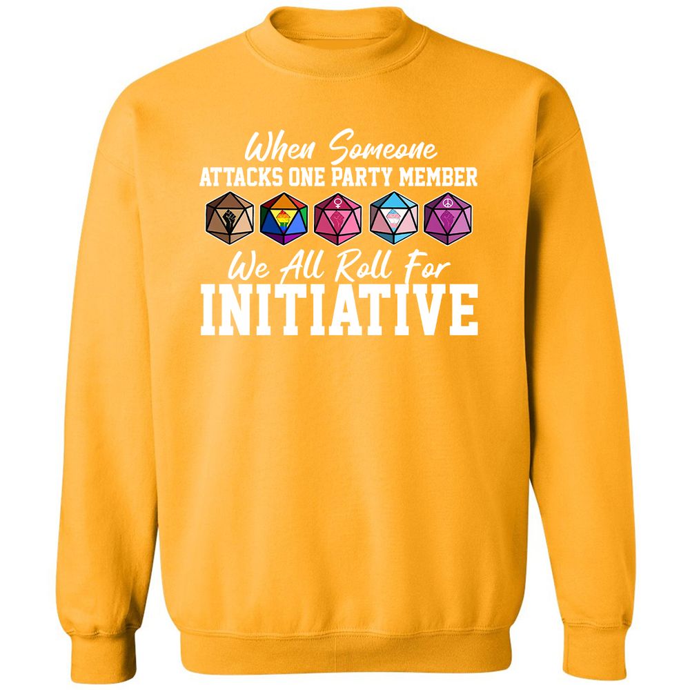 LGBT Roll For Initiative Classic Unisex Sweatshirt - Gold - 11