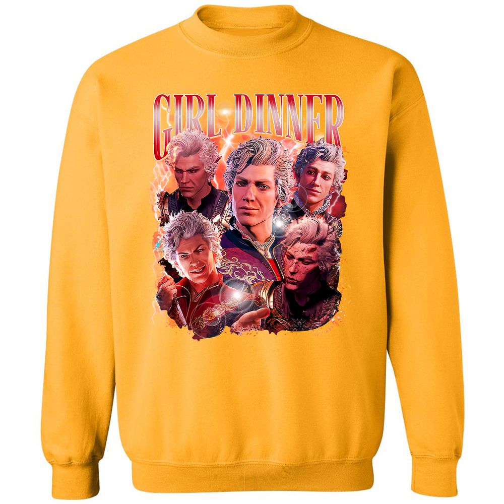 Astarion Girl Dinner Classic Unisex Sweatshirt - Gold - 11