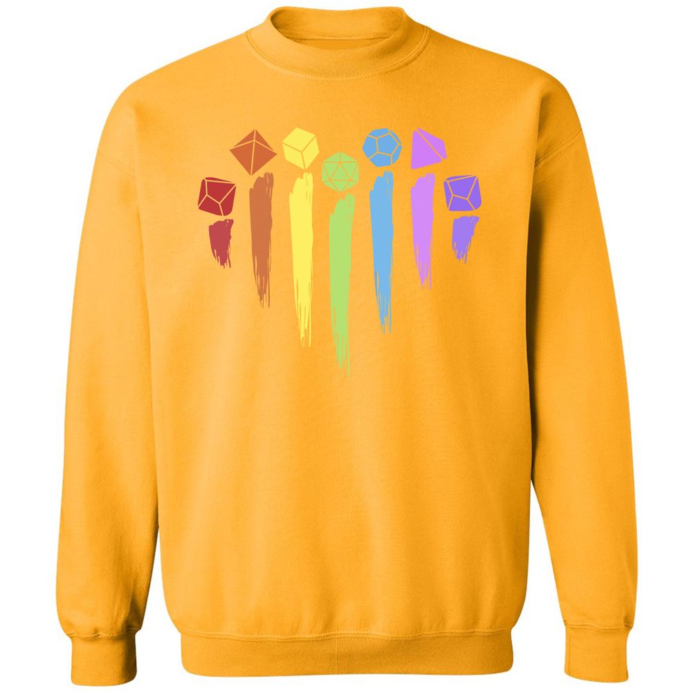 Dice Rainbow Heart Shape - Gold - 11