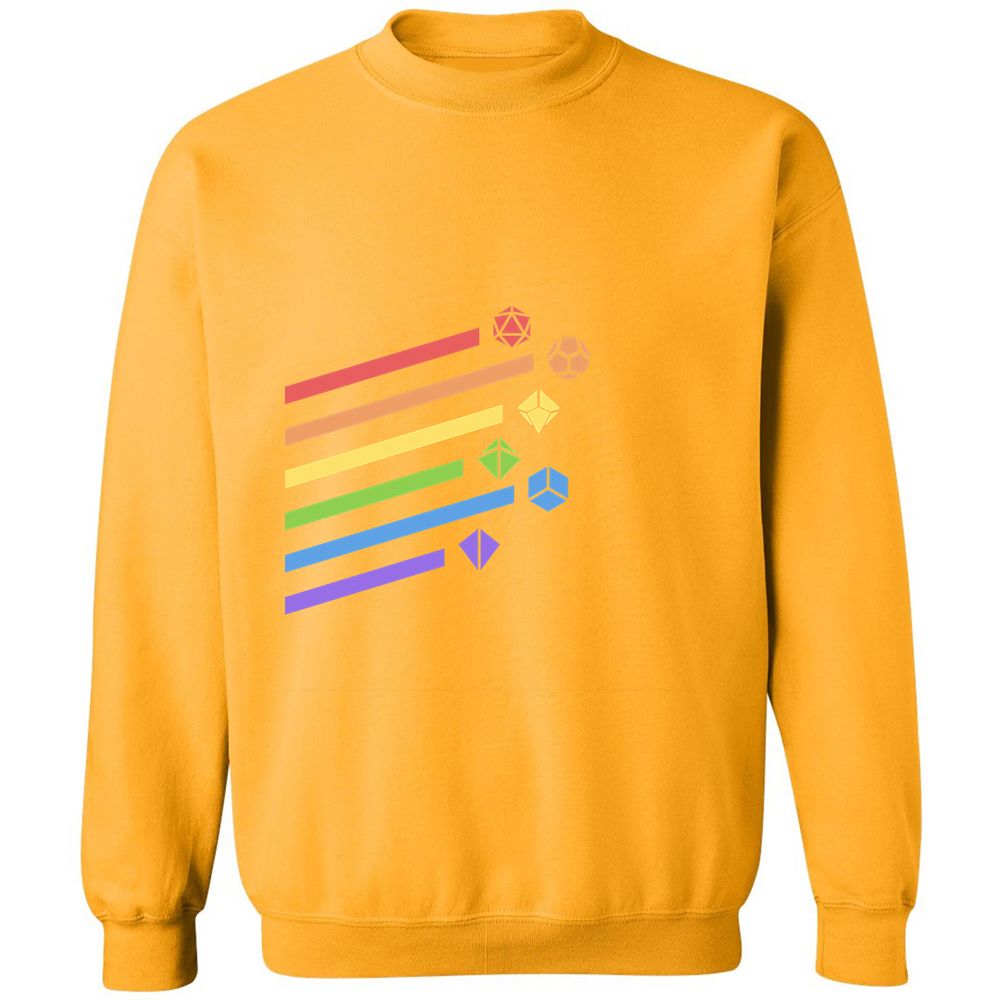 Rainbow Dice Set Classic Unisex Sweatshirt - Gold - 11