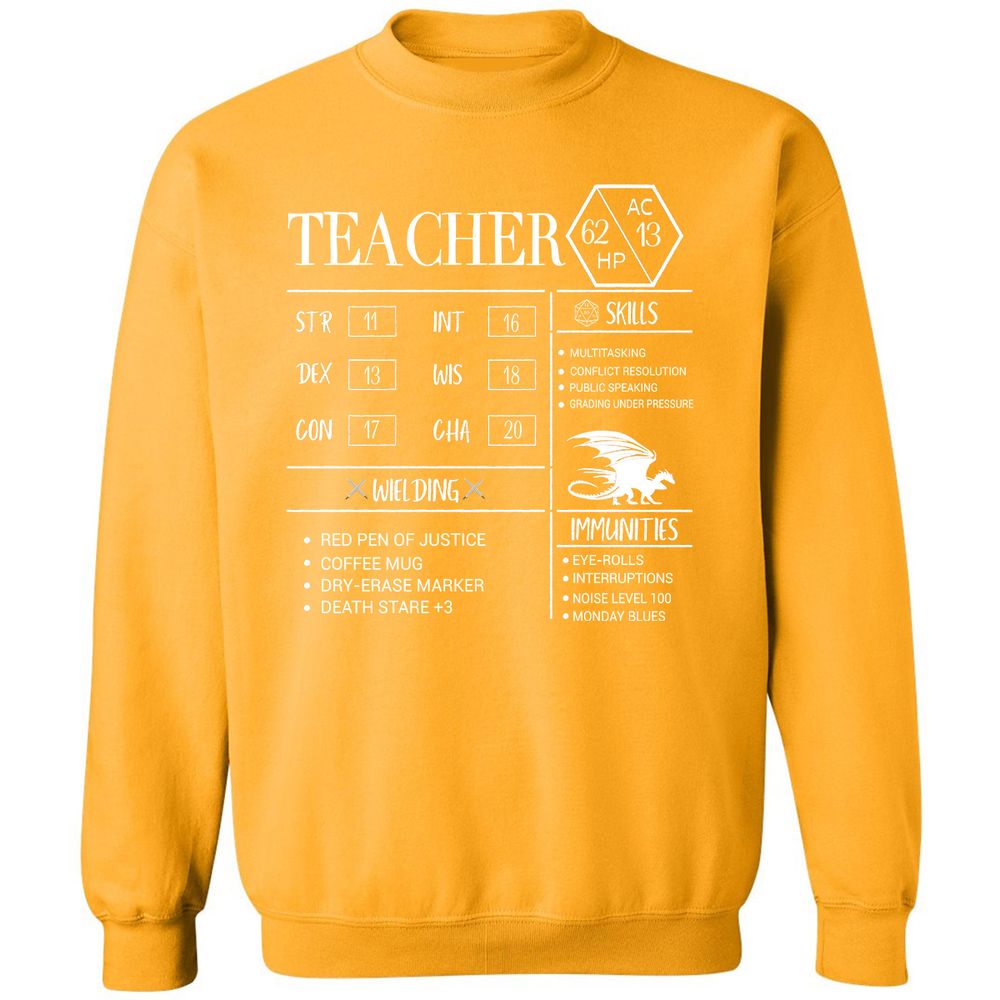 Teacher New Classic Unisex Sweatshirt - Gold - 11