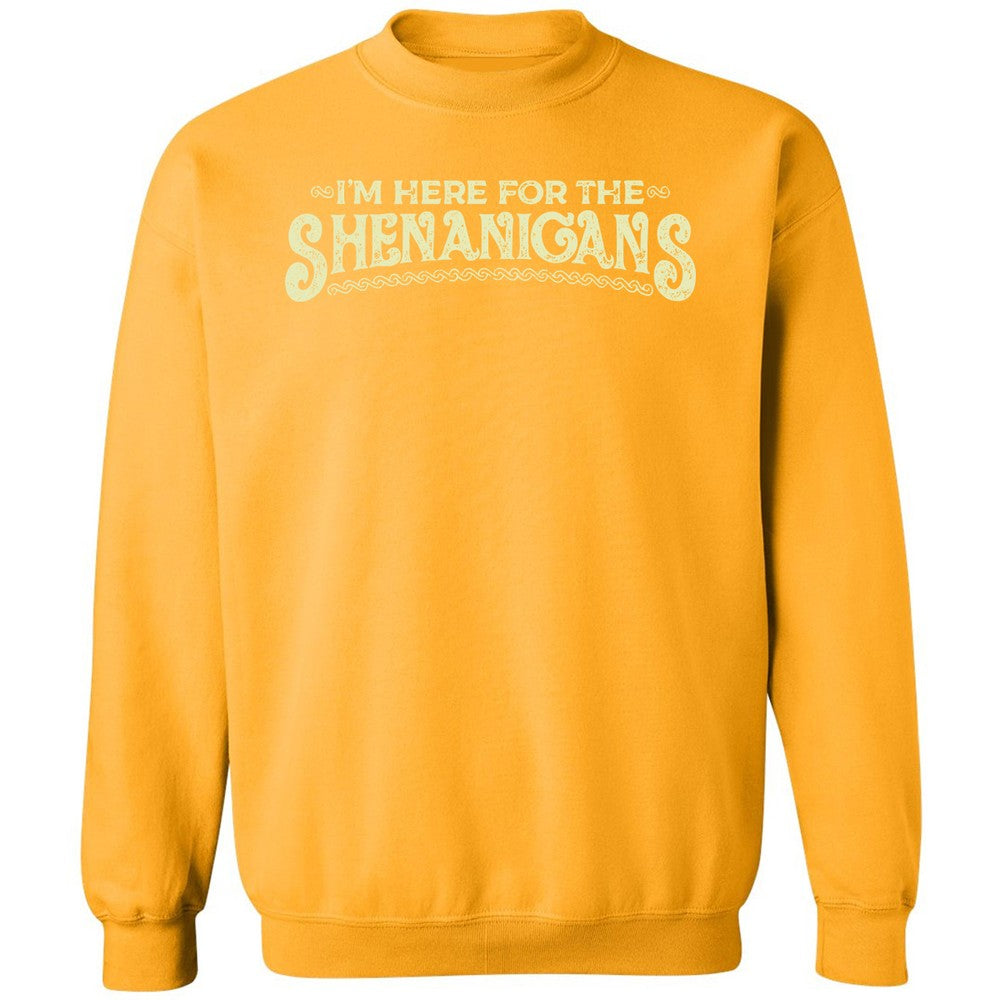 Here For The Shenanigans Classic Unisex Sweatshirt - Gold - 11