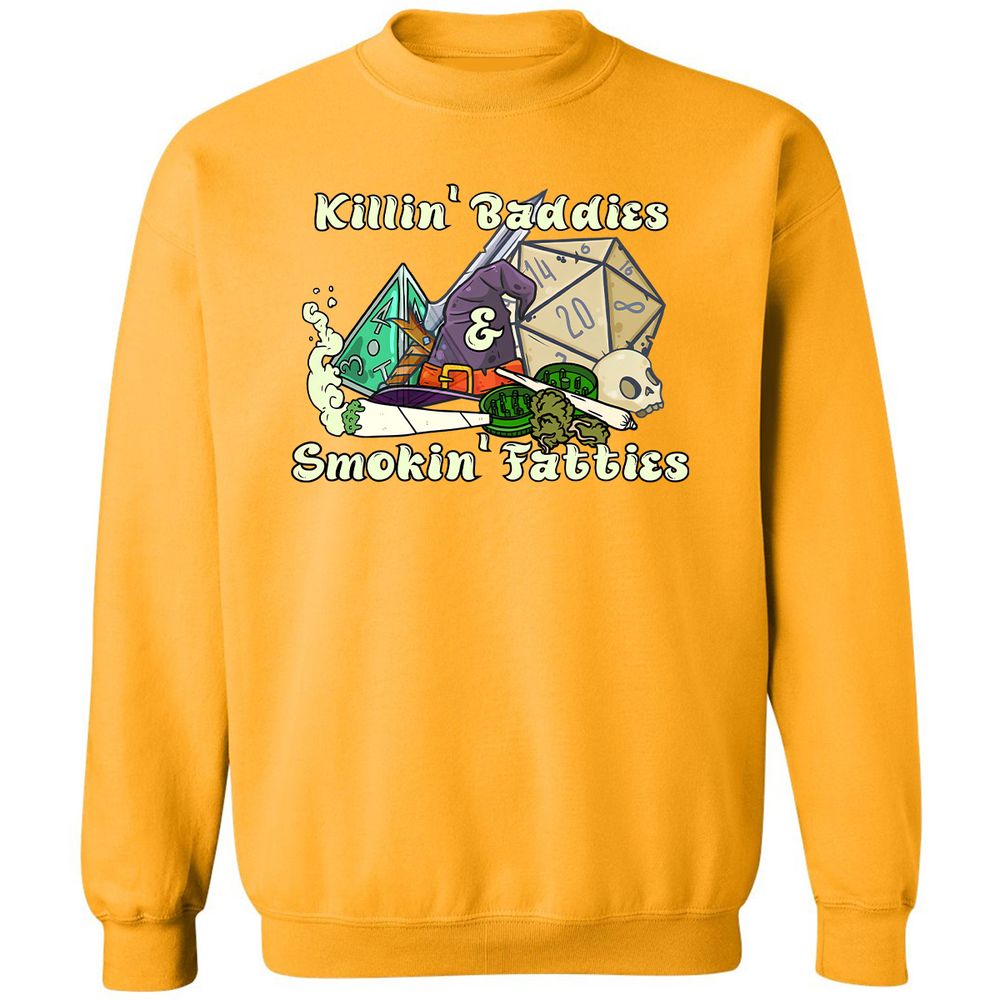 Killin' Baddies Smokin' Fatties Classic Unisex Sweatshirt - Gold - 11