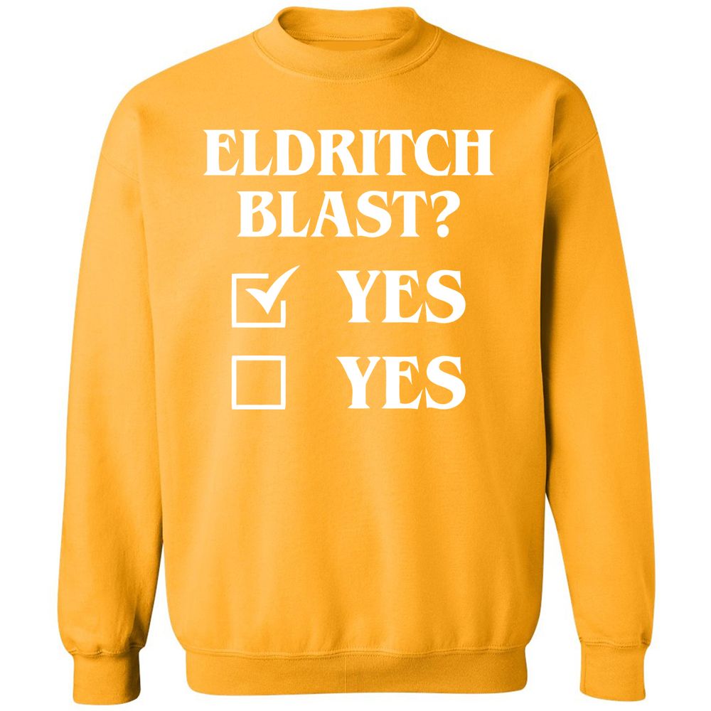 Eldritch Blast Yes Classic Unisex Sweatshirt - Gold - 11