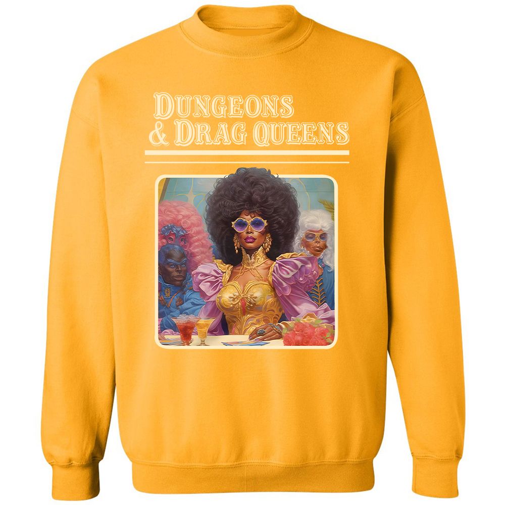Dungeons & Drag Queens Classic Unisex Sweatshirt - Gold - 11