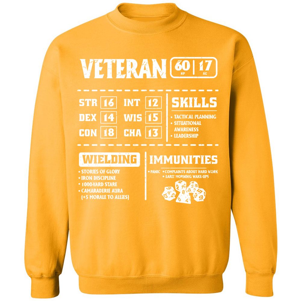 Veteran New Ver. Classic Unisex Sweatshirt - Gold - 11