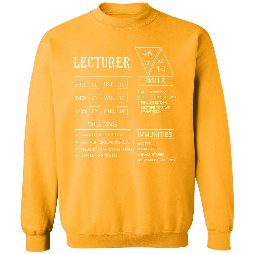 Lecturer New Classic Unisex Sweatshirt - Gold - 11