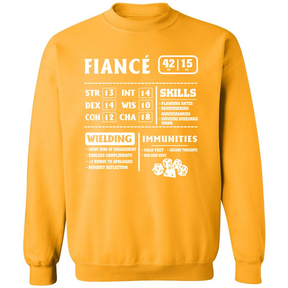 Fiance Stats Classic Unisex Sweatshirt - Gold - 11