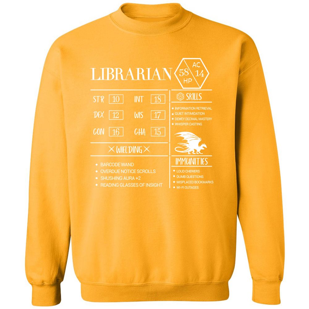 Librarian New Classic Unisex Sweatshirt - Gold - 11