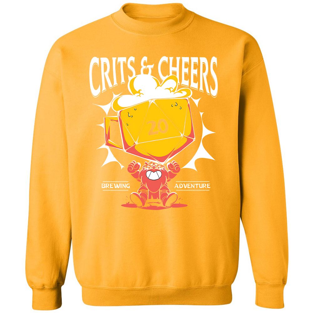 Crits & Cheers Classic Unisex Sweatshirt - Gold - 11