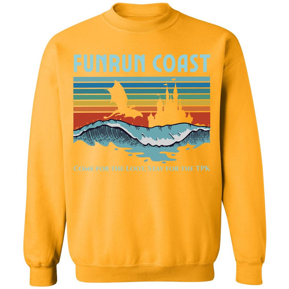 FUNRUN COAST Classic Unisex Sweatshirt - Gold - 11
